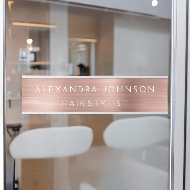 Rose Gold Foil | Blush Pink Foil Modern Türschild (Von Creator hochgeladen)