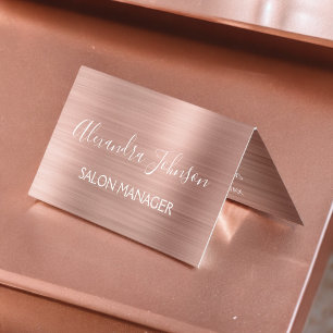 Rose Gold Foil Blush Pink Foil Modern Visitenkarten