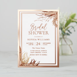 Rose Gold Foil Bohemisch Boho Brautparty Folieneinladung