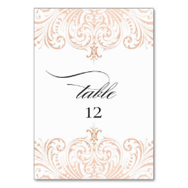Rose Gold Foil Boho Chic Tischnummer Hochzeit