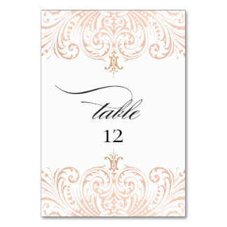 Rose Gold Foil Boho Chic Tischnummer Hochzeit