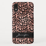 Rose Gold Foil Cheetah Muster - Personalisierter N Case-Mate iPhone Hülle<br><div class="desc">Mit Monogramm Spaß und Modernes Rosa - Rose Gold Foil und Black Cheetah oder Leopard Tiermuster oder Print Smart Phone Case,  dass Sie Ihren Namen - Monogramm hinzufügen können. Bitte kontaktieren Sie den Designer,  wenn Sie weitere passende Artikel wünschen.</div>