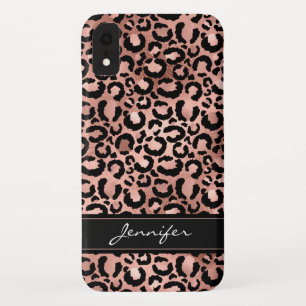 Rose Gold Foil Cheetah Muster - Personalisierter N Case-Mate iPhone Hülle