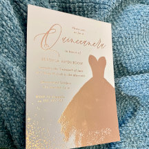 Rose Gold Foil Dress Elegantes Quinceanera Party