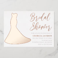 Rose Gold Foil Dress Silhouette Brautparty