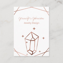 Rose Gold Foil Earring Holder Visitenkarte