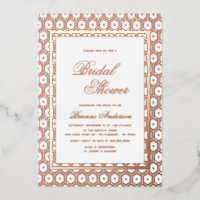 Rose Gold Foil gepresstes geometrisches Brautparty