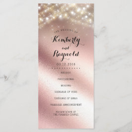Rose Gold Foil Glitzer Hochzeitsprogramme Programm