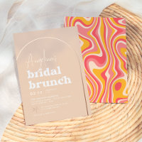 Rose Gold Foil Groovy Hippie Modern Brunch