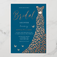 Rose Gold Foil Heart Dress Ocean Brautparty