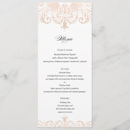 Rose Gold Foil (Imitate) Wedding Menu Boho Chic Menükarte