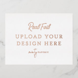 Rose Gold Foil Landschaft Postkarte