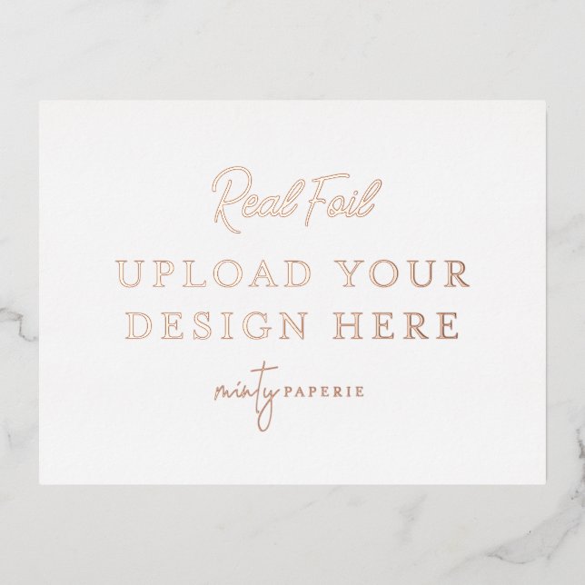 Rose Gold Foil Landschaft Postkarte (Vorderseite)