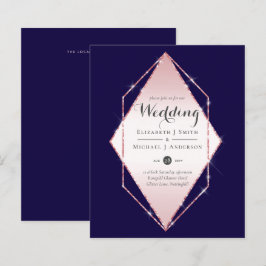 Rose Gold Foil Look Geometric Wedding
