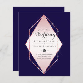 Rose Gold Foil Look Geometric Wedding