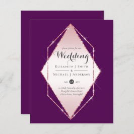 Rose Gold Foil Look Geometric Wedding