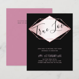Rose Gold Foil Look Geometric Wedding