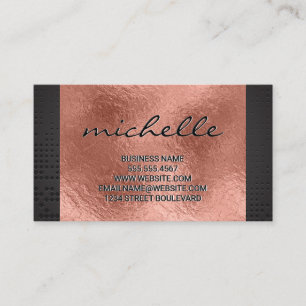 Rose Gold Foil Metallic Trim Visitenkarte