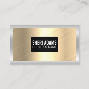 Rose Gold Foil Metallische Silbergrenze Visitenkarte