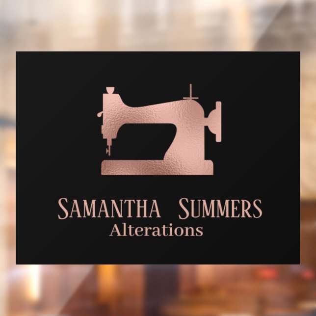 Rose Gold Foil Nähmaschinenwechsel Schneider Fensteraufkleber (Blatt 2)