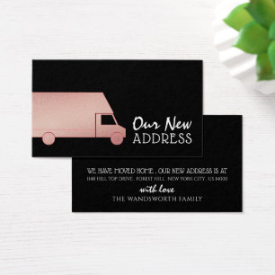 Rose Gold Foil Removal Van, Änderung der Adresskar