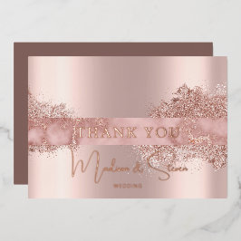 Rose Gold Foil Skript Hochzeit Vielen Dank Karten