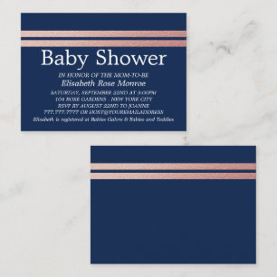 Rose Gold Foil Streifen, Blue Baby Shooting Ticket