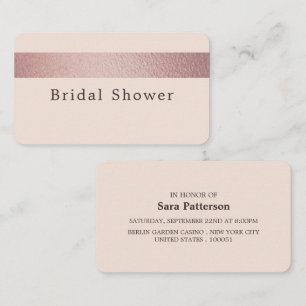 Rose Gold Foil Streifen, Brautparty Ticket Einladu