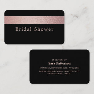 Rose Gold Foil Streifen, Brautparty Ticket Einladu
