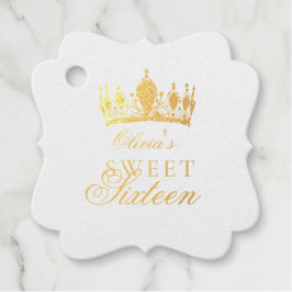 Rose Gold Foil Sweet 16 Sparkle Geburtstag Geschenkanhänger