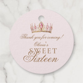 Rose Gold Foil Sweet 16 Sparkle Geburtstag Geschenkanhänger