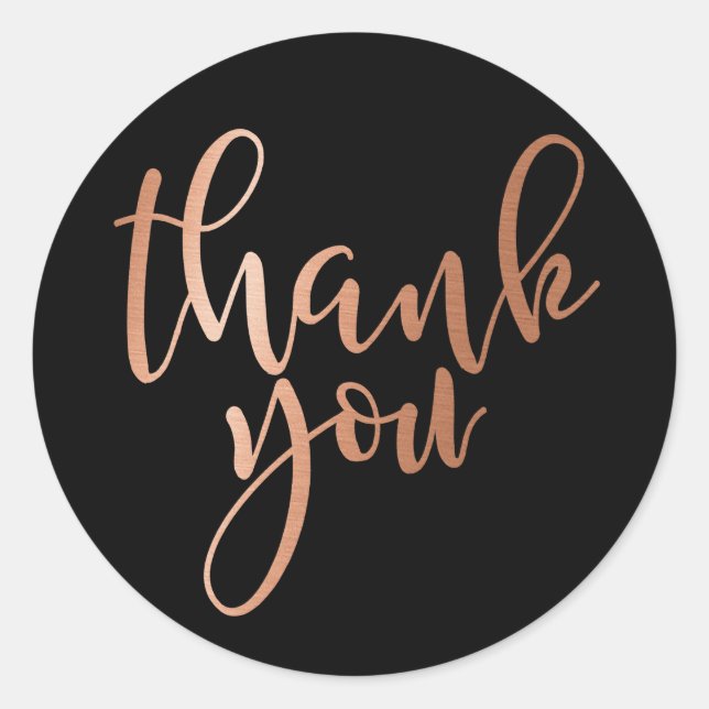 Rose Gold Foil, vielen Dank, Sticker (Vorderseite)
