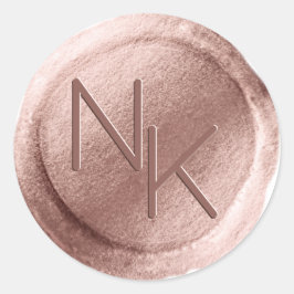 Rose Gold Foil Wax Siegel Initials Umschlag Aufkle Runder Aufkleber
