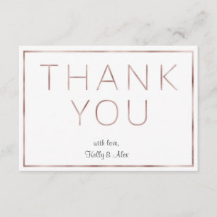 Rose Gold Foil Wedding Dankeschön Card Dankeskarte