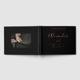 Rose Gold Foil Wedding Gästebuch Personalisiert