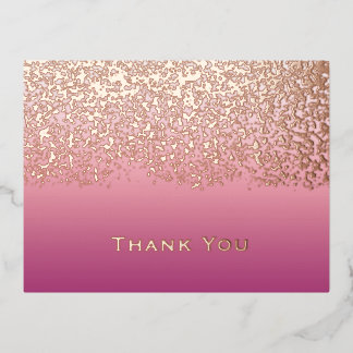 Rose Gold Foil Wedding Vielen Dank Folien Feiertagspostkarte