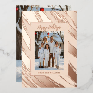 Rose Gold Foil Weihnachtskarte Weihnachtsgeschenk  Folien Feiertagskarte