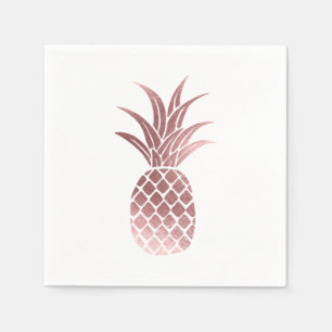 Rose Gold Folie Ananas Servietten