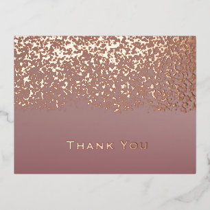 Rose Gold Folie Hochzeit Danke Folien Feiertagspostkarte