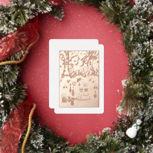 Rose Gold Folie Katzen Baum Weihnachtsfeiertag Folien Feiertagskarte