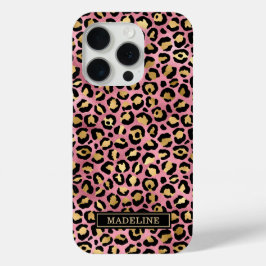 Rose Gold Folie Leopardenprint Monogramm Case-Mate iPhone Hülle