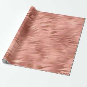 Rose Gold Folie Tiger Streifen Geschenkpapier