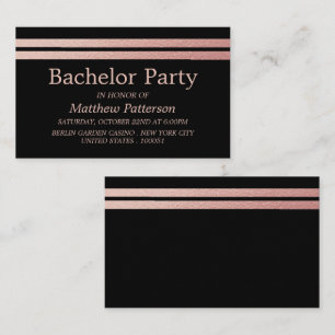 Rose Gold Foods Streifen Bachelor Party Ticket