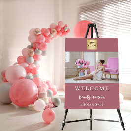 Rose Gold Foto Firmenlogo Seminar willkommen