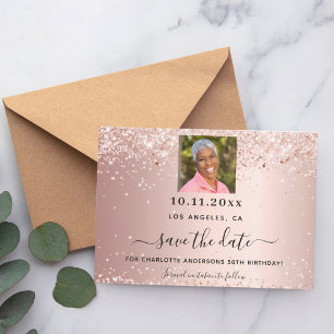 Rose Gold Foto Geburtstag Save The Date