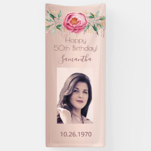 Rose Gold Foto Glitzer Banner