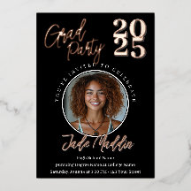 Rose Gold-Fotodesign für die Abschlussfeier der Hi