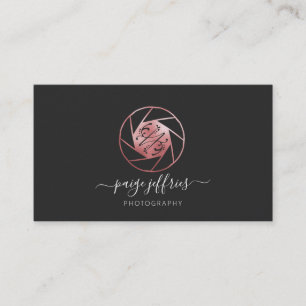 Rose Gold Fotograf Logo   Unverkennbar Visitenkarte