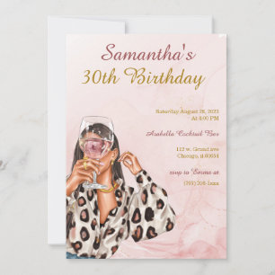 Rose Gold Frau Geburtstag Einladung