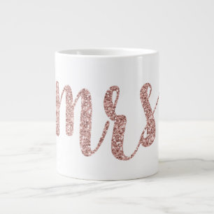 Rose gold Frau Tasse, Glitzer Schriftart Jumbo-Tasse